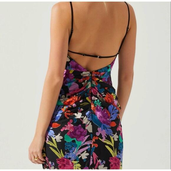 ASTR Alvia Multi Color Mini Party Cocktail Dress‎ Size Medium NWT - Picture 2 of 13